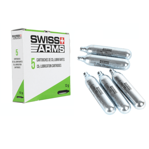 Swiss Arms 12gr CO2 Maintenance Capsules Box of 5 Swiss Arms 12gr CO2 Maintenance Capsules Box of 5
