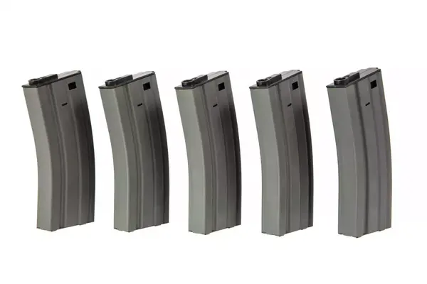 Specna Arms M4/M16 Mid-Cap Magazine 120rds 5-Pack Black