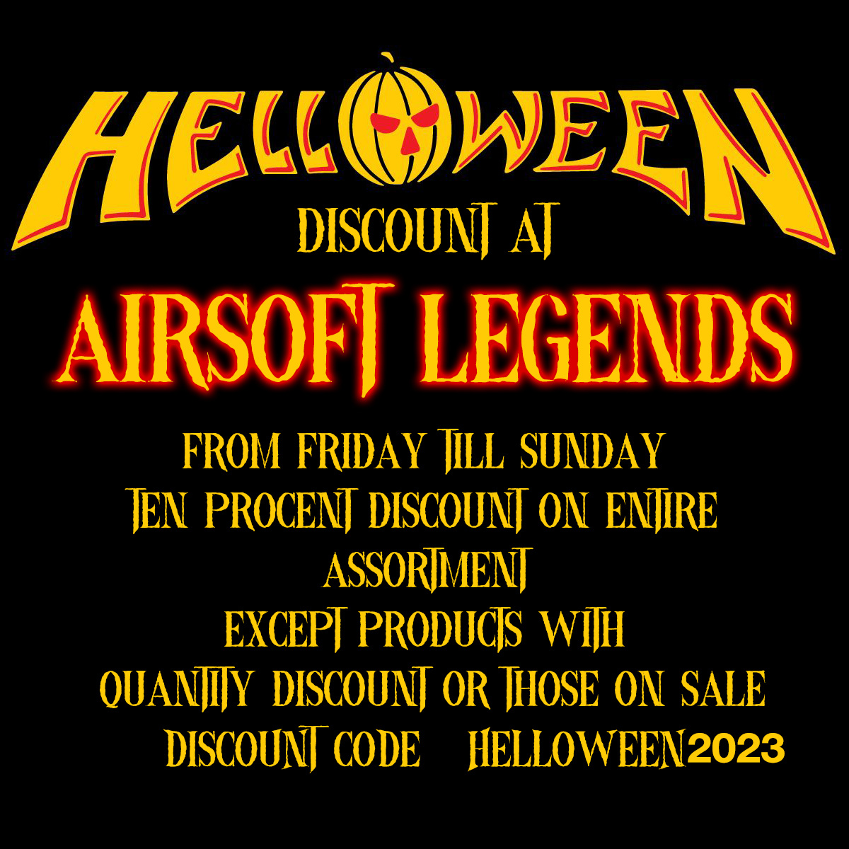 Helloween kortingsactie! Helloween kortingsactie!