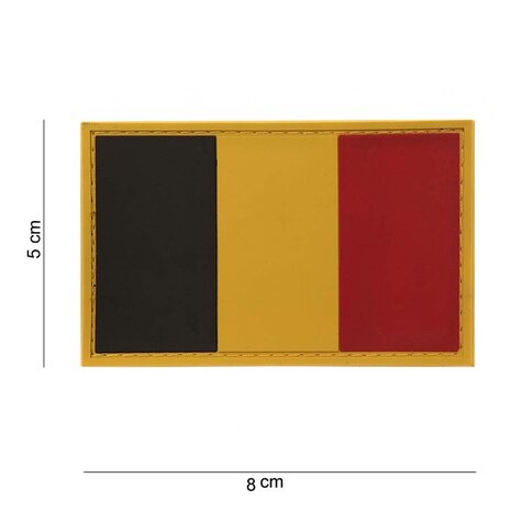 101Inc. Ecusson en caoutchouc du drapeau belge
