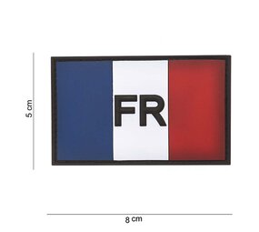 101Inc. Patch en caoutchouc drapeau français FR
