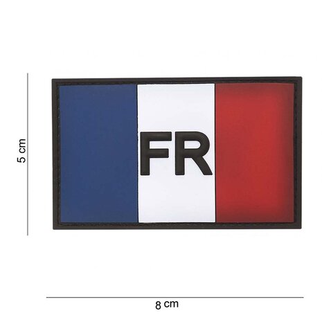 101Inc. Patch en caoutchouc drapeau français FR