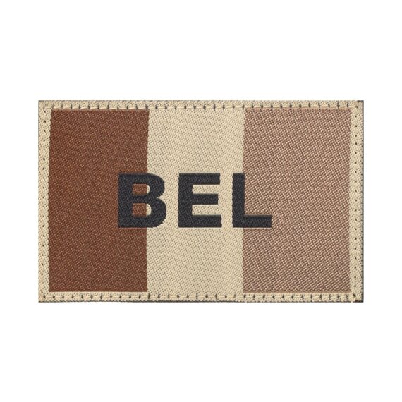 Belgium Flag Patch Desert