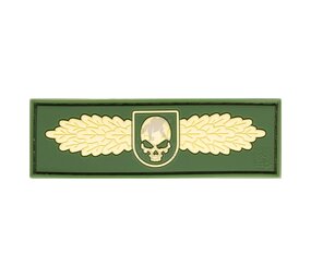 JTG Winged Skull Rubber Patch OD Green