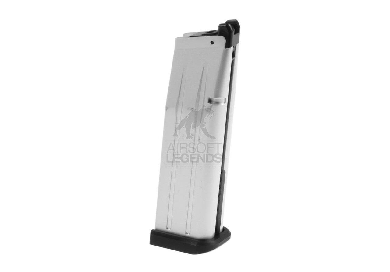 WE Airsoft Hi-Capa 4.3 Silver GBB Magazijn (31 BB's) WE Airsoft Hi-Capa 4.3 Silver GBB Magazijn (31 BB's)