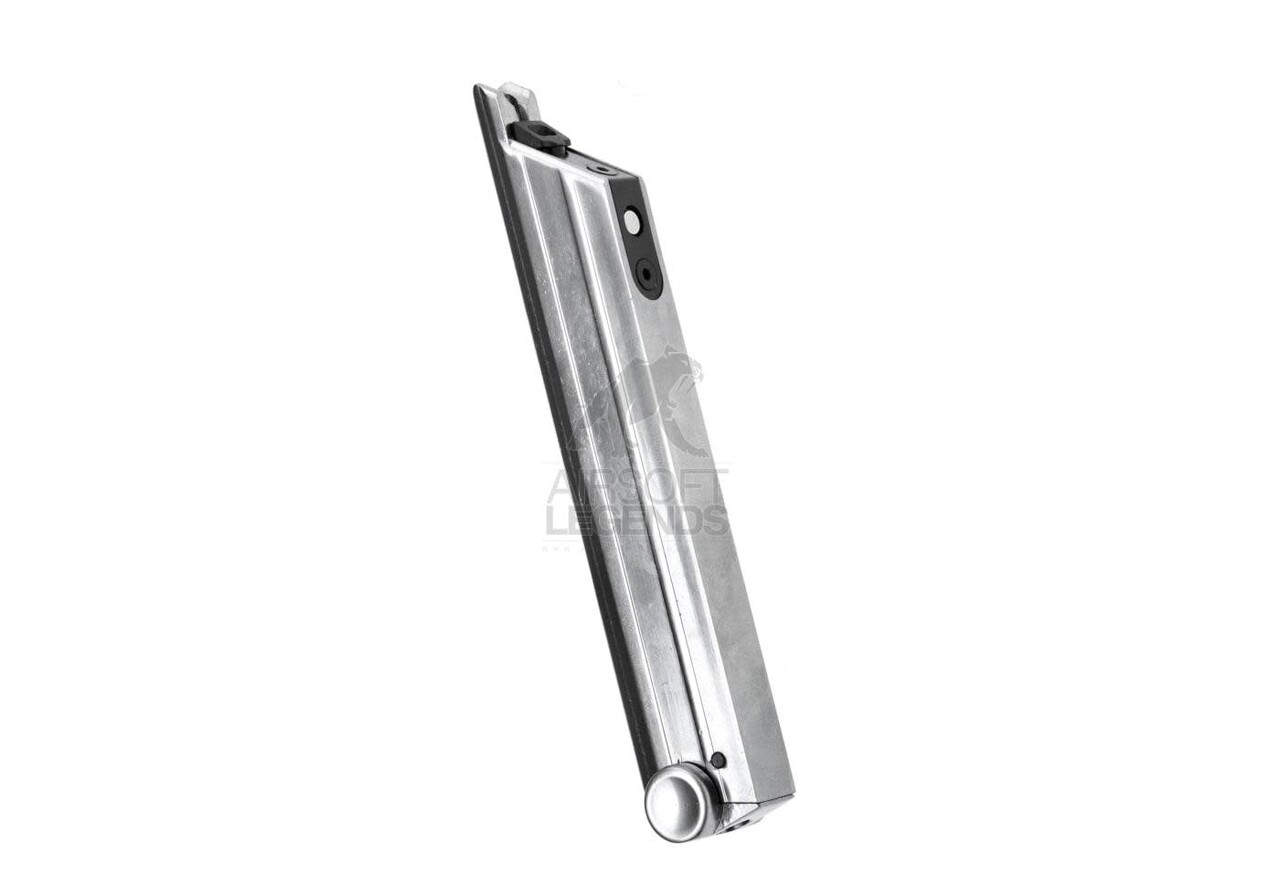 WE Airsoft P08 Silver GBB Magazine (15 BB's)