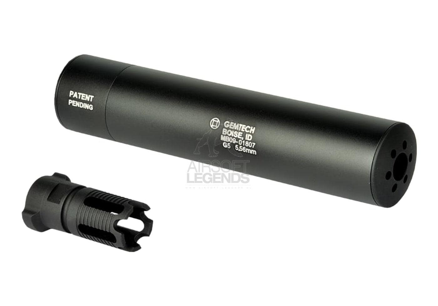 Madbull Gemtech G5 Silencer CCW Black - Airsoft Legends | The