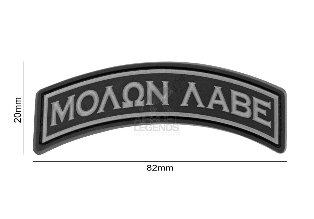 JTG Molon Labe Tab Rubber Patch Black