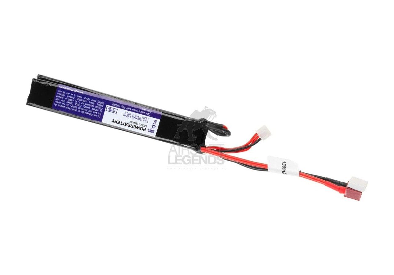 Pirate Arms 7.4V LiPo1300mAh 15C Twin Type Deans