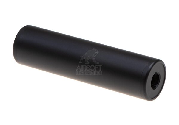Metal 130x35mm Smooth Silencer CW/CCW Black