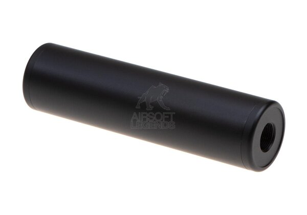 Metal 130x35mm Smooth Silencer CW/CCW Black