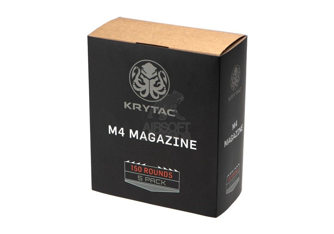 Krytac M4 Midcap Magazine 150rds (5-pack) Black Krytac M4 Midcap Magazine 150rds (5-pack) Black