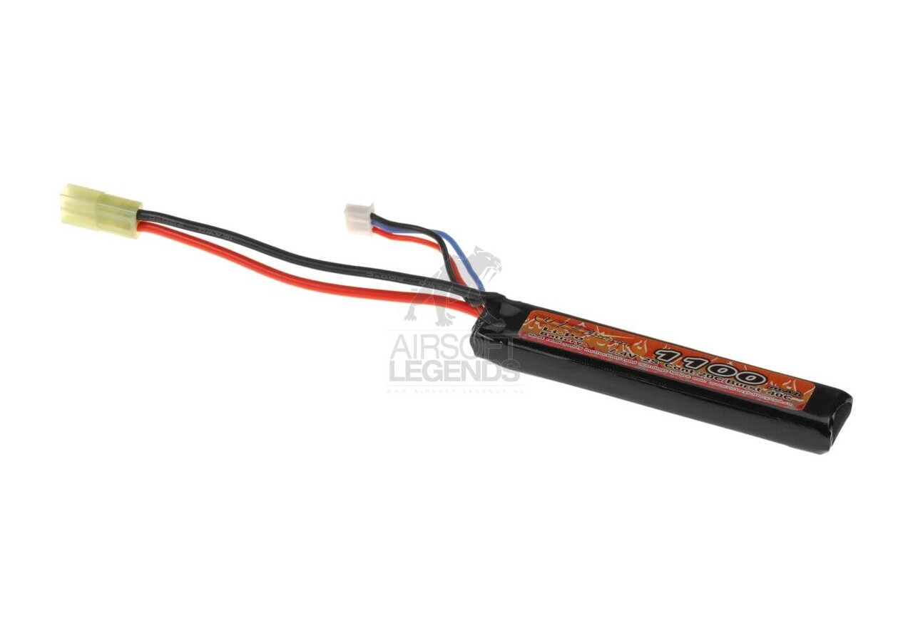 VB Power 7.4V Lipo 1100mAh 20C Stock Tube Type Mini Tamiya