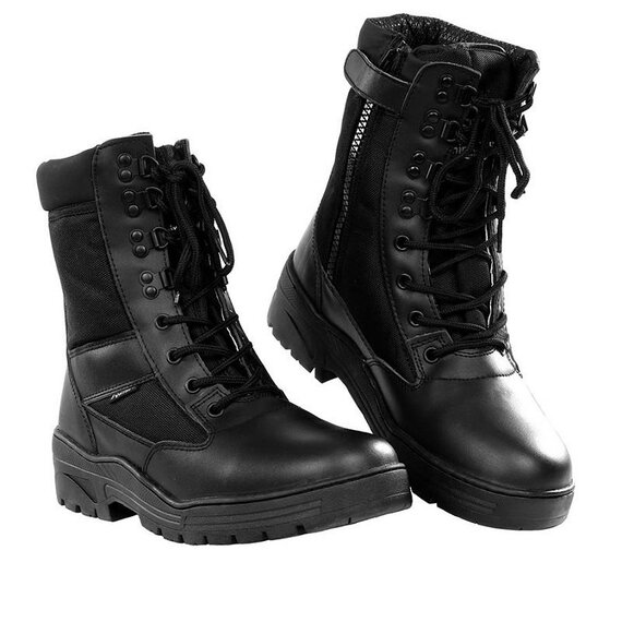 Sniper Boots with YKK Zipper Black