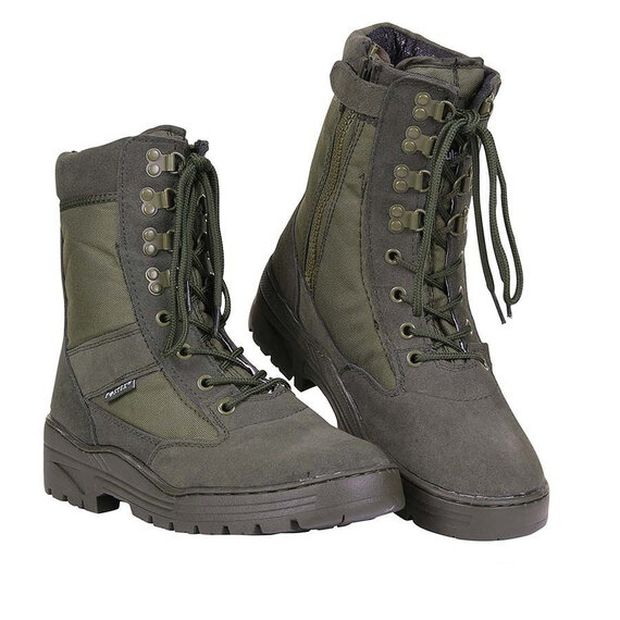 Sniper Boots with YKK Zipper OD Green