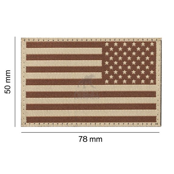 USA Reversed Flag Patch Desert