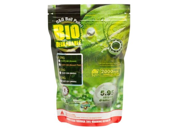 G&G 0.28gr Bio Precision BB 2000rds White