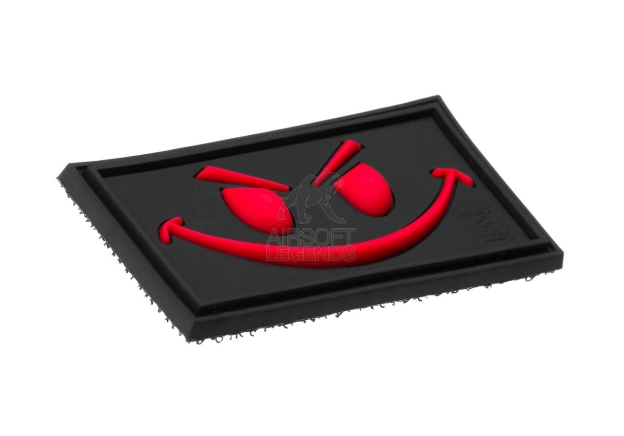 JTG Evil Smiley Rubber Patch Black/Red JTG Evil Smiley Rubber Patch Black/Red