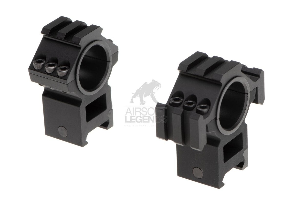 Aim-O Tri-Side Rail 25.4mm / 30mm Mount Rings - Airsoft-Legends ...