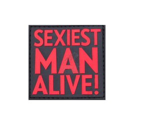JTG Sexiest Man Alive Rubber Patch Red JTG Sexiest Man Alive Rubber Patch Red