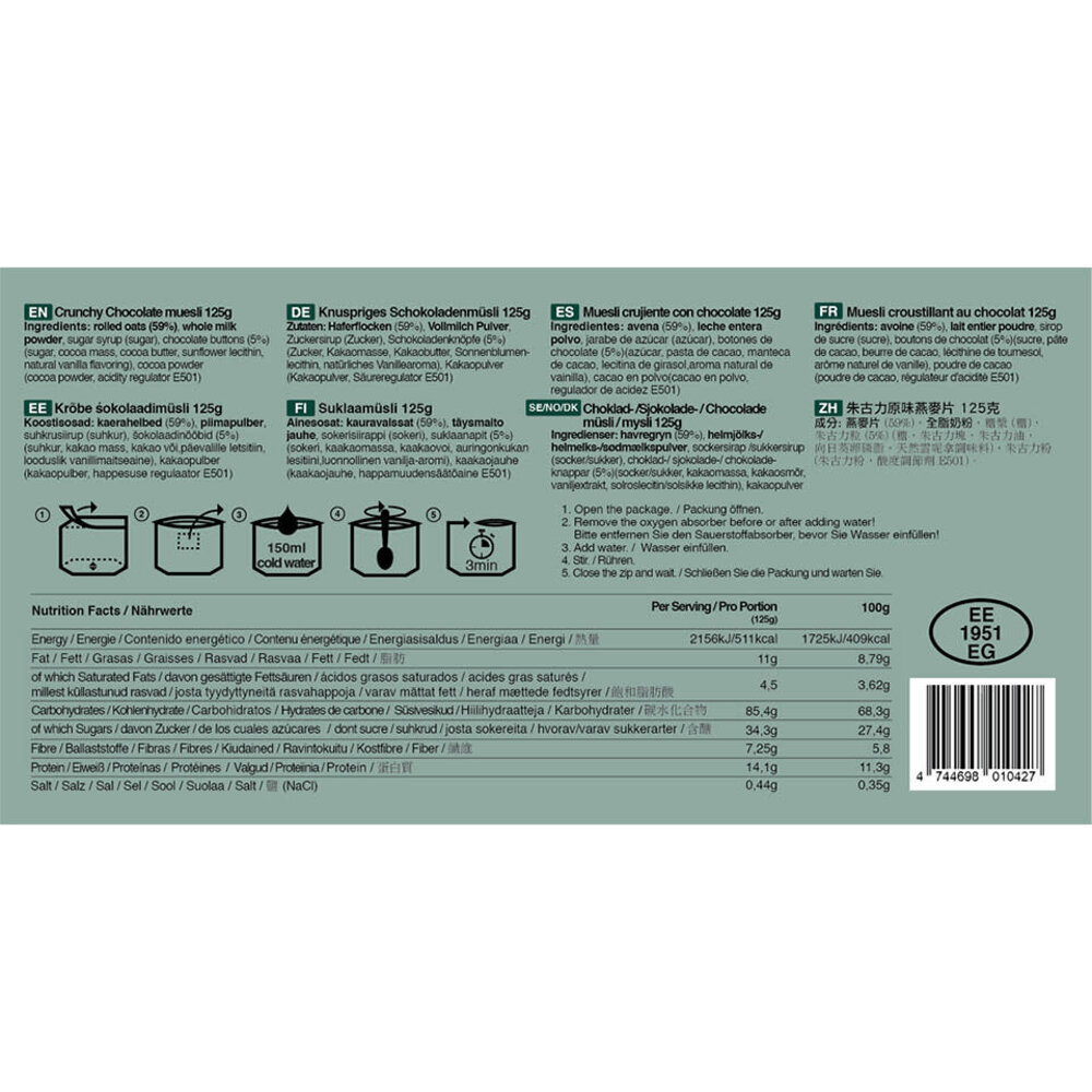 Tactical Foodpack Crunchy Chocolate Muesli