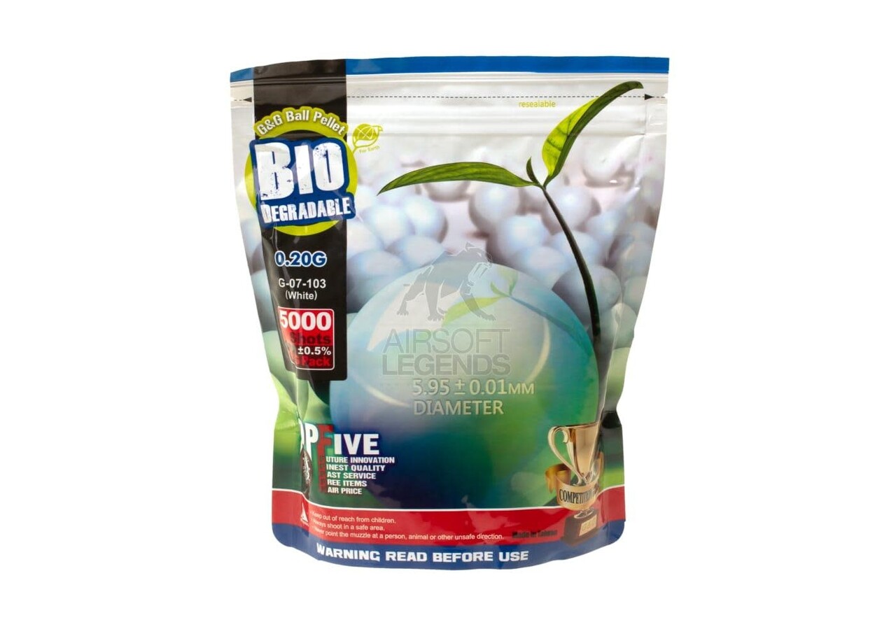 G&G 0.20gr Bio Precision BB's 5000rds White