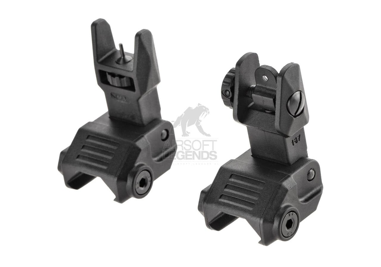 DLG Tactical High Profile Folding Sights Set Black DLG Tactical High Profile Folding Sights Set Black