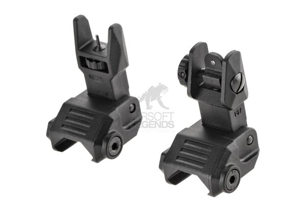 DLG Tactical High Profile Folding Sights Set Black DLG Tactical High Profile Folding Sights Set Black