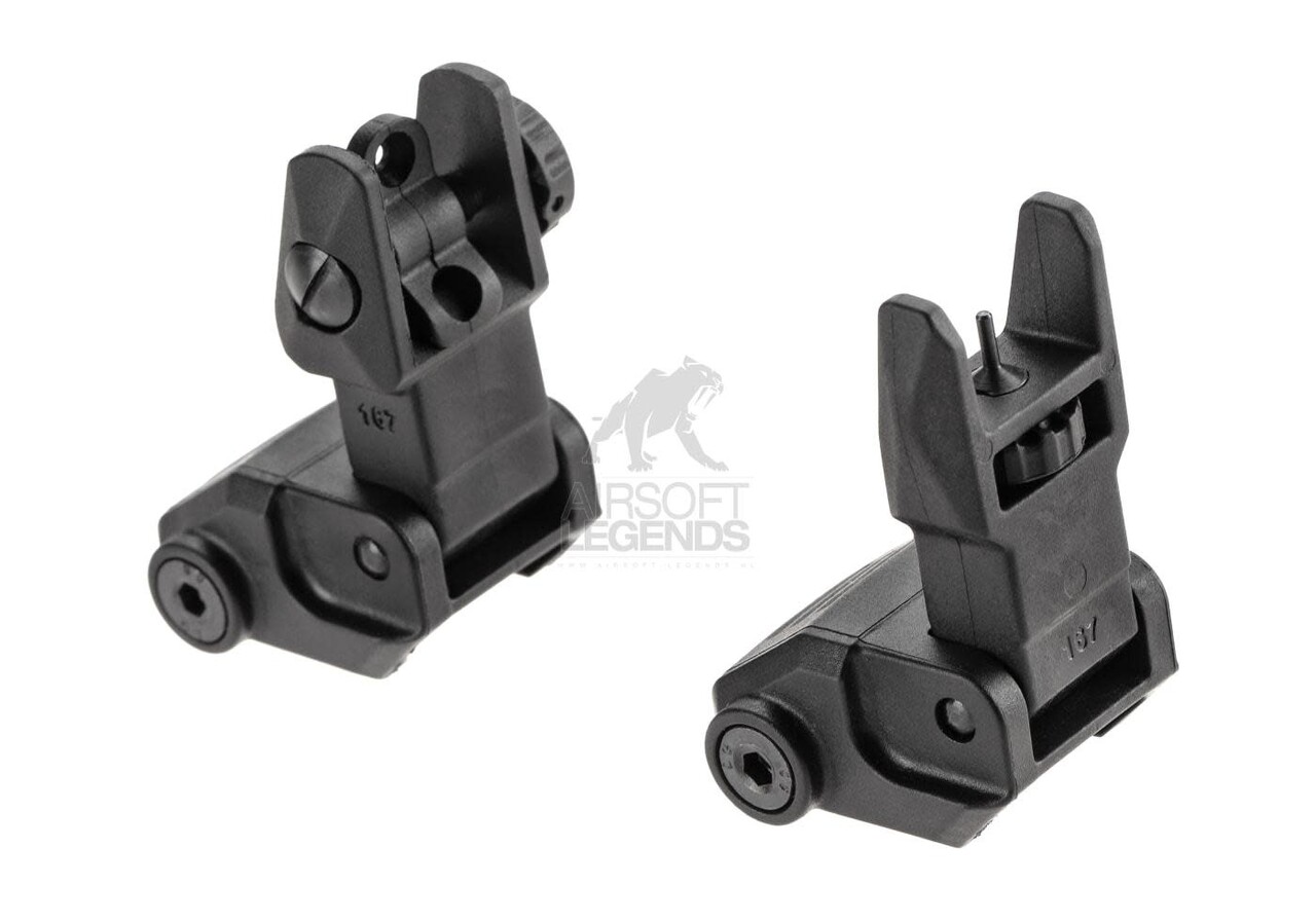 DLG Tactical High Profile Folding Sights Set Black