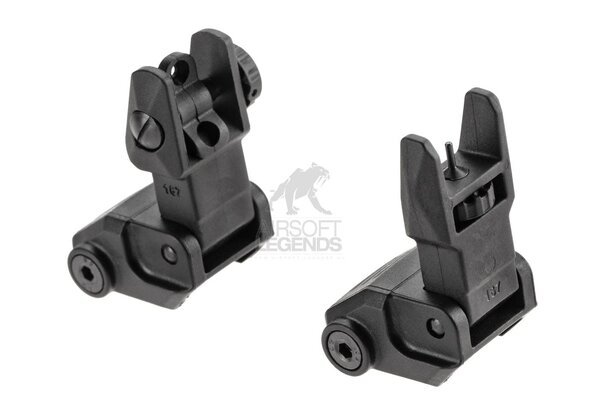 DLG Tactical High Profile Folding Sights Set Black