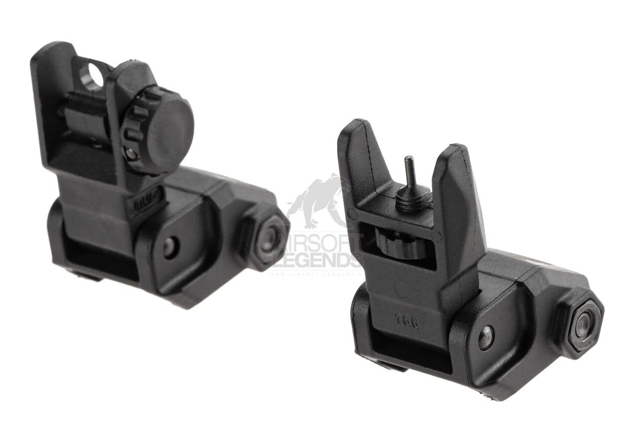 DLG Tactical Low Profile Folding Sight Set Black DLG Tactical Low Profile Folding Sight Set Black