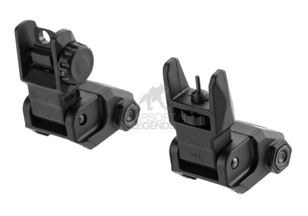 DLG Tactical Low Profile Folding Sight Set Black DLG Tactical Low Profile Folding Sight Set Black