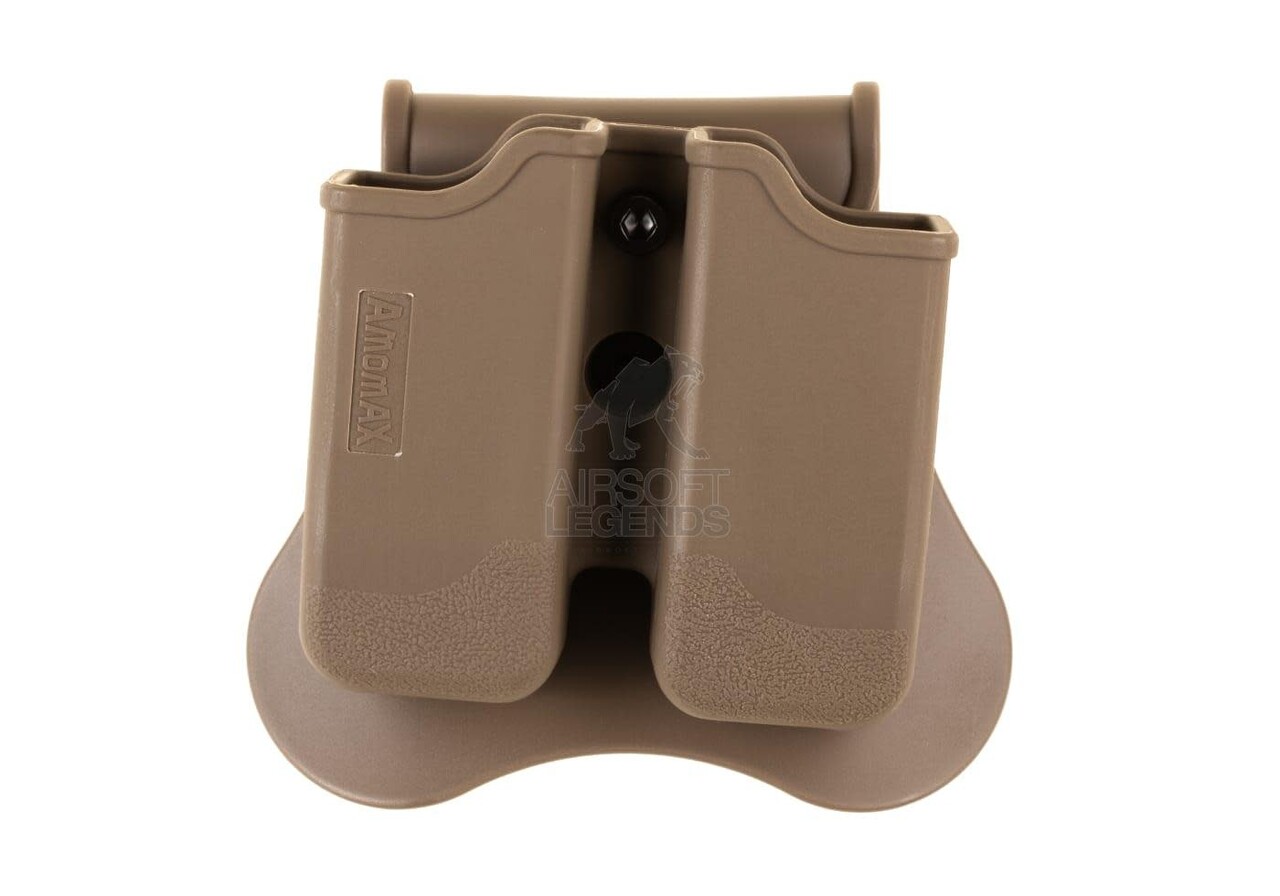 Amomax Double Mag Pouch for P226/M9/CZ P-09 Dark Earth
