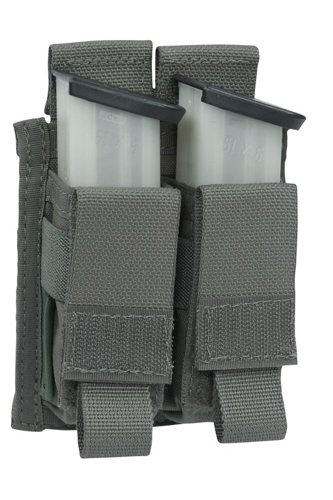 Warrior Assault Systems Double 9mm Pistol Mag Pouch Ranger Green