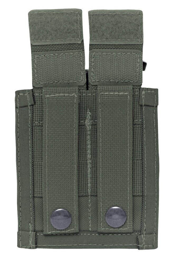 Warrior Assault Systems Double 9mm Pistol Mag Pouch OD Green