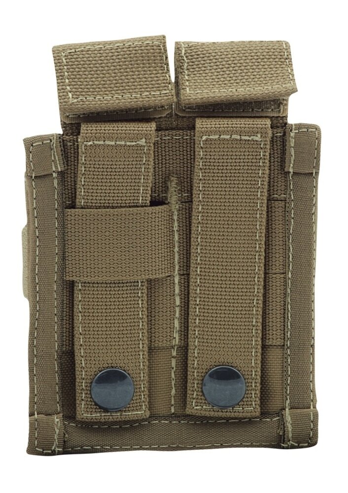 Warrior Assault Systems Double 9mm Pistol Mag Pouch Coyote