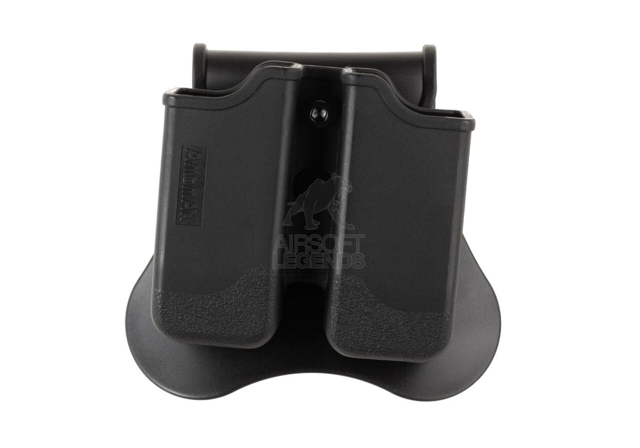 Amomax Double Mag Pouch for P226/M9/CZ P-09 Black