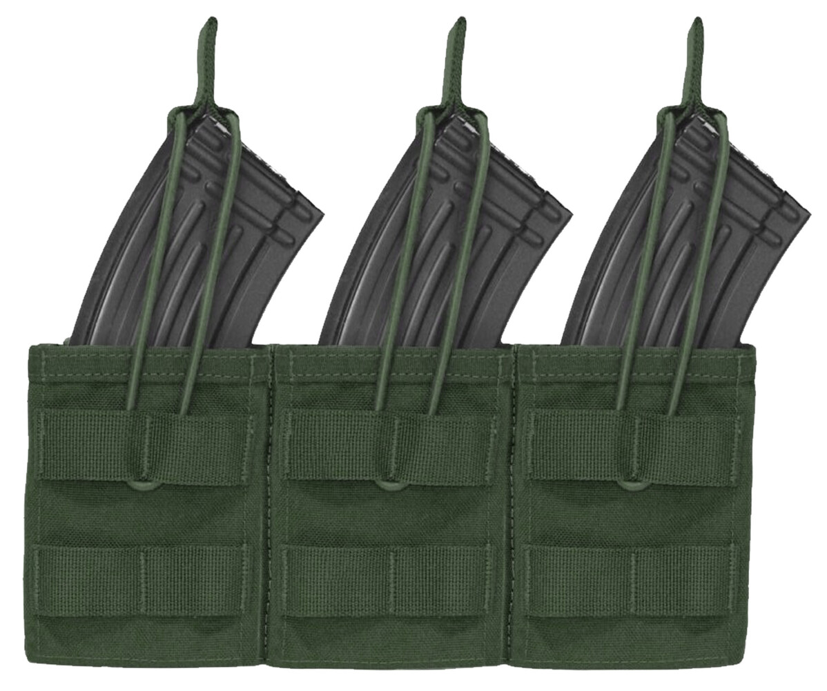 Warrior Assault Systems Triple Open Mag Pouch AK47/74 Ranger Green Warrior Assault Systems Triple Open Mag Pouch AK47/74 Ranger Green