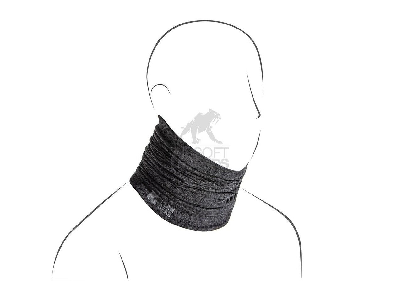 Clawgear Merino Seamless Neck Gaiter Long Black