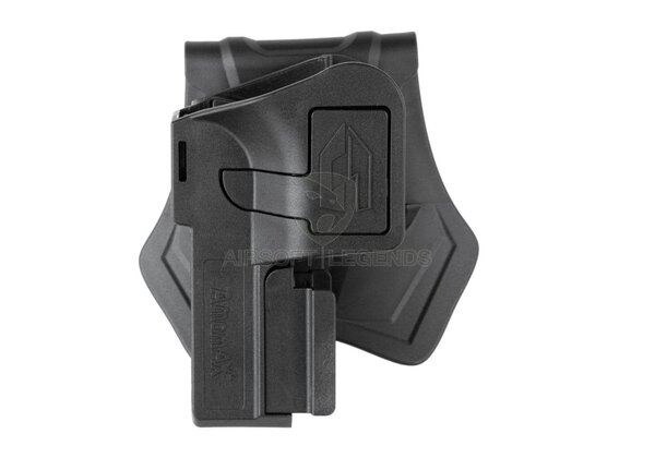 Amomax Universal Paddle Holster for Rail Pistols Black