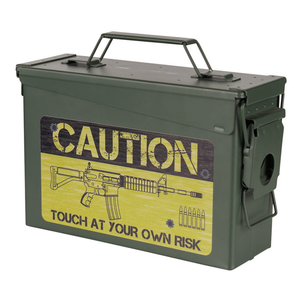 Fosco 30 Cal. Ammo Box - Caution Risk