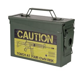 Fosco 30 Cal. Ammo Box - Caution Risk
