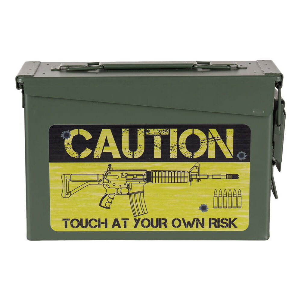Fosco 30 Cal. Ammo Box - Caution Risk