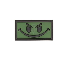 JTG Evil Smiley Rubber Patch OD Green JTG Evil Smiley Rubber Patch OD Green