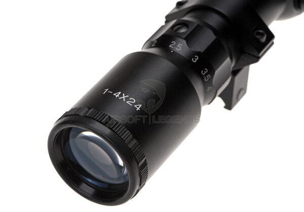 Aim-O 1-4x24 Tactical Scope Black Aim-O 1-4x24 Tactical Scope Black