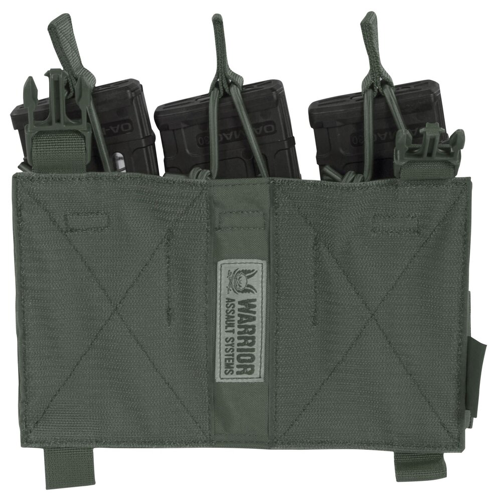 Warrior Assault Systems Triple Open Mag Pouch Ranger Green