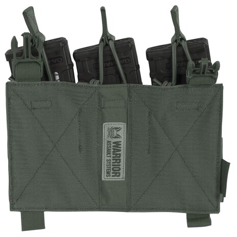 Warrior Assault Systems Triple Open Mag Pouch Ranger Green