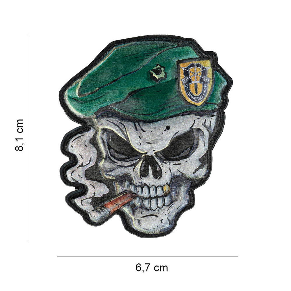101Inc. Green Beret 3D Rubber Skull Patch