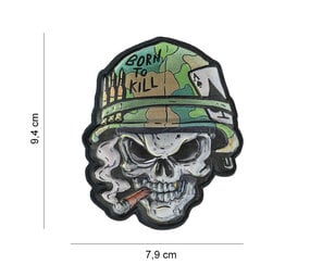 101Inc. Vietnam Ace 3D Rubber Skull Patch