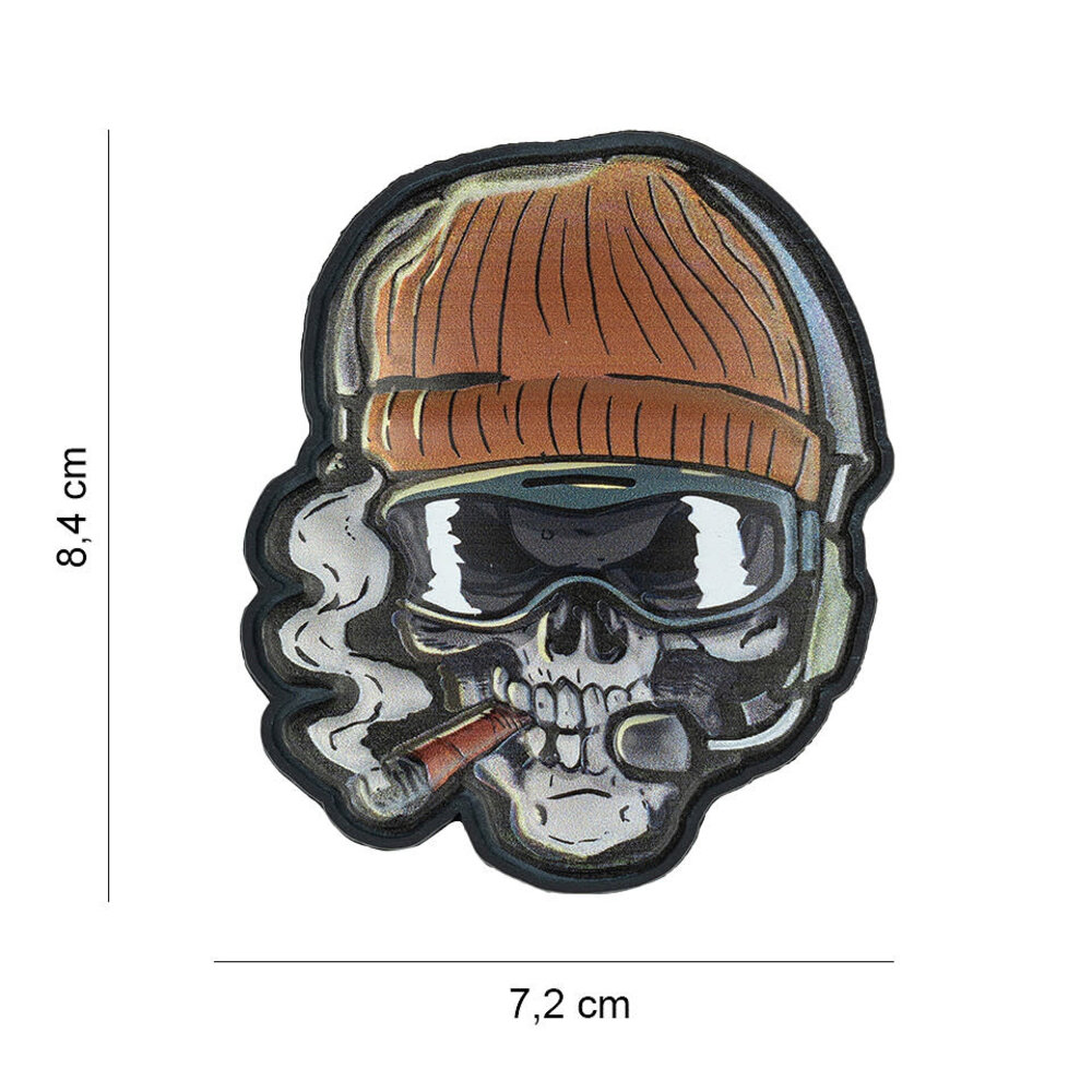 101Inc. Beanie Warrior 3D Rubber Skull Patch